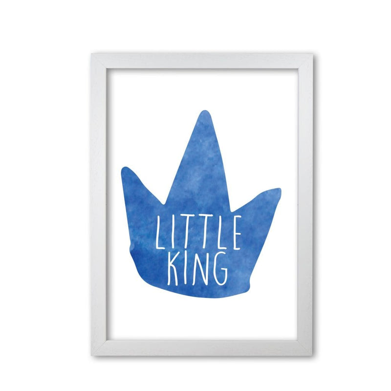 Little king blue crown watercolour modern fine art print