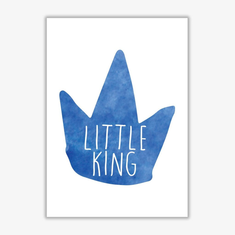 Little king blue crown watercolour modern fine art print