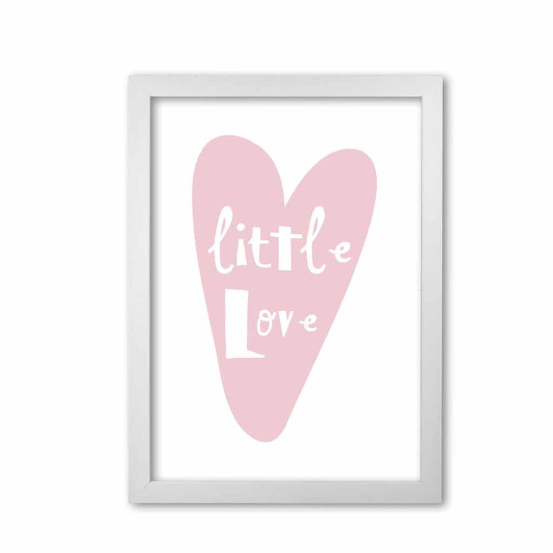 Little love heart modern fine art print, framed childrens nursey wall art poster