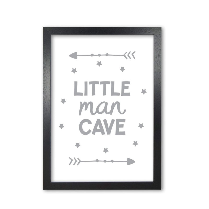 Little man cave grey arrows modern fine art print, framed childrens nursey wall art poster