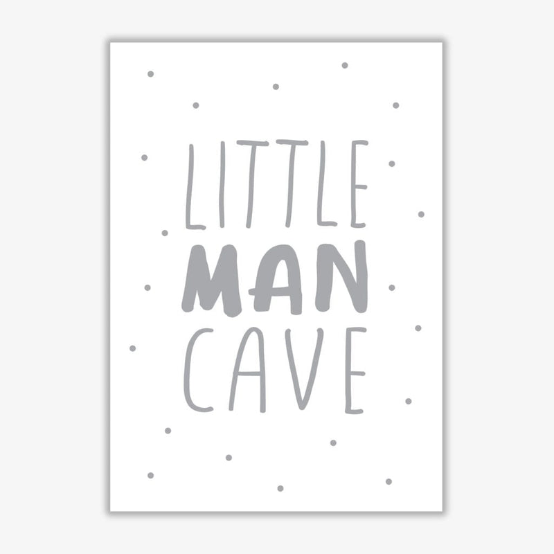 Little man cave grey dots modern fine art print, framed childrens nursey wall art poster
