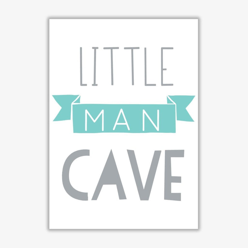 Little man cave mint banner modern fine art print, framed childrens nursey wall art poster