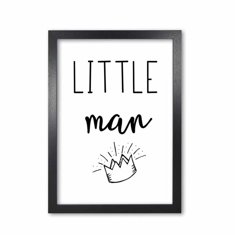 Little man crown modern fine art print, framed childrens nursey wall art poster
