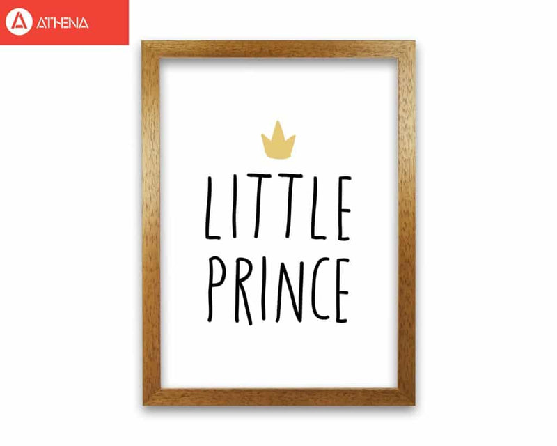 Little prince black and gold modern fine art print, framed childrens nursey wall art poster