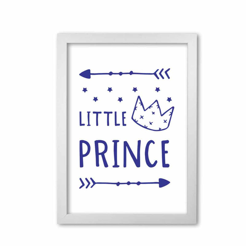 Little prince navy modern fine art print, framed childrens nursey wall art poster