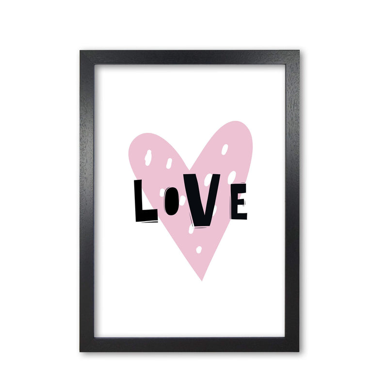 Love heart scandi modern fine art print, framed typography wall art
