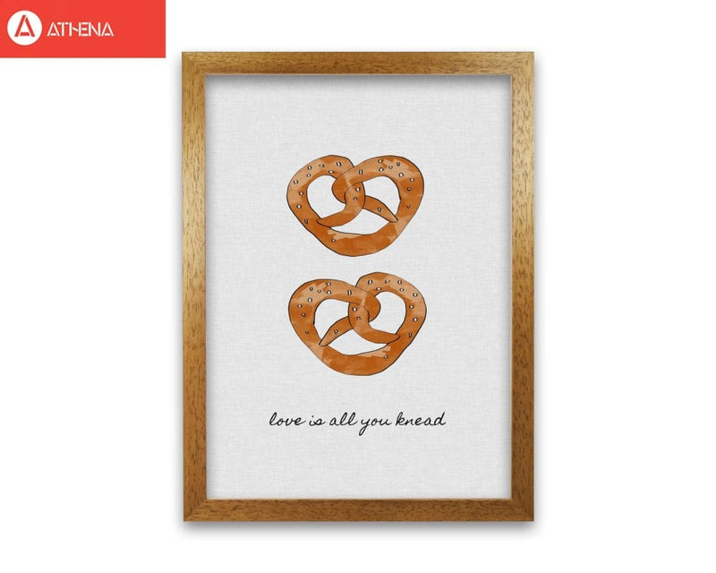 Love is all you knead fine art print by orara studio, framed kitchen wall art