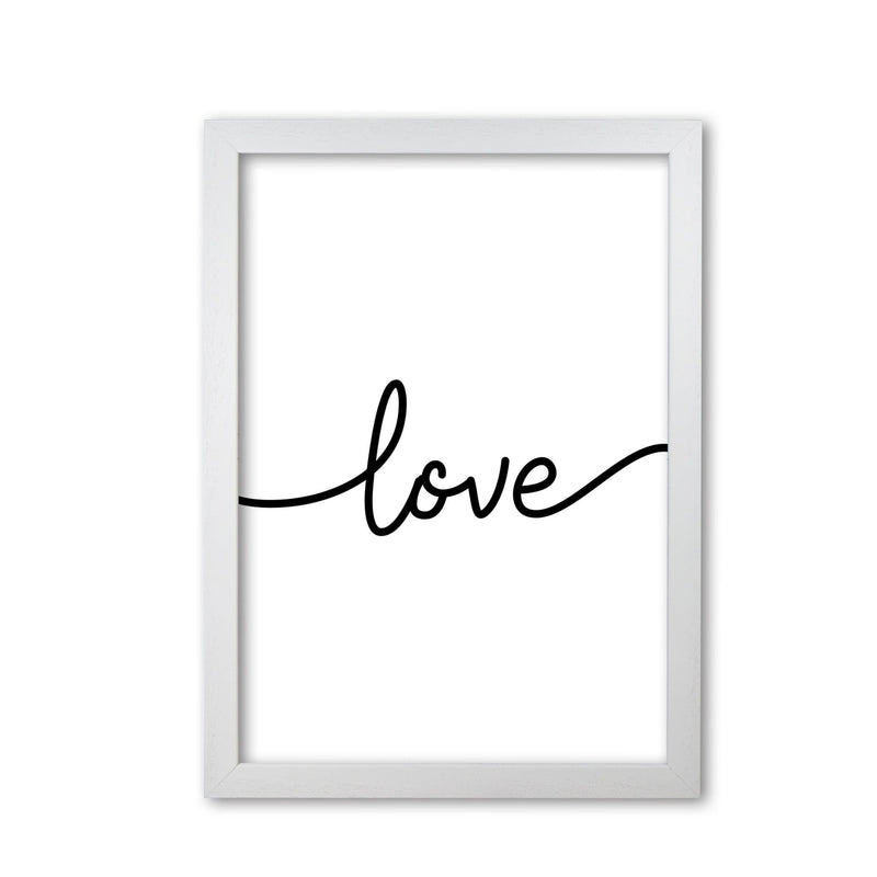 Love modern fine art print, framed typography wall art
