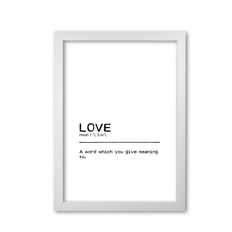 Love you definition quote fine art print by orara studio