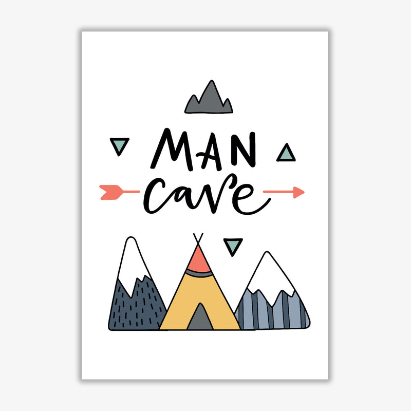 Man cave mountains modern fine art print, framed typography wall art