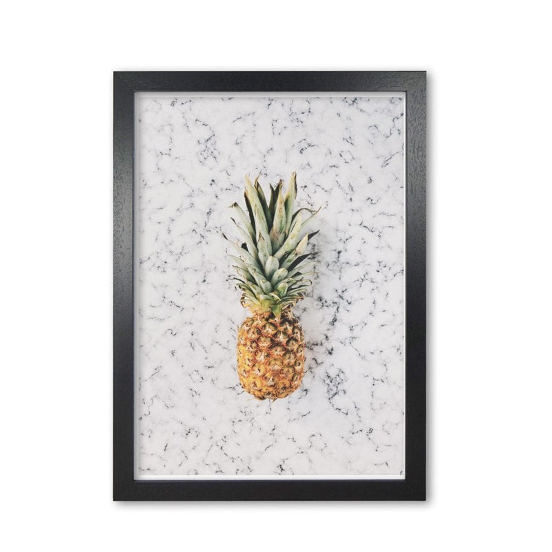 Marble pineapple modern fine art print, framed kitchen wall art