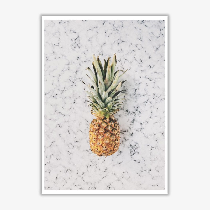 Marble pineapple modern fine art print, framed kitchen wall art