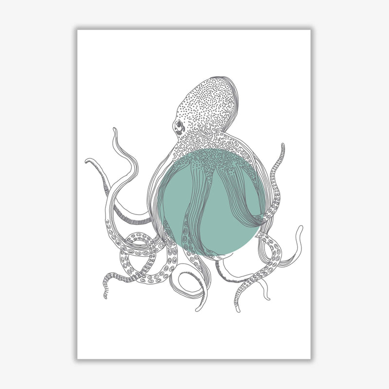 Marine animals octopus modern fine art print