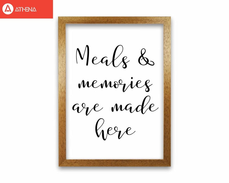 Meals and memories modern fine art print, framed kitchen wall art
