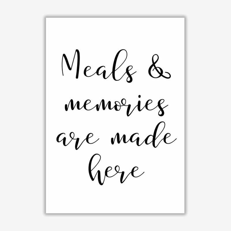 Meals and memories modern fine art print, framed kitchen wall art