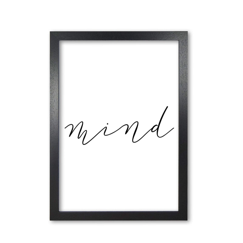 Mind modern fine art print, framed typography wall art