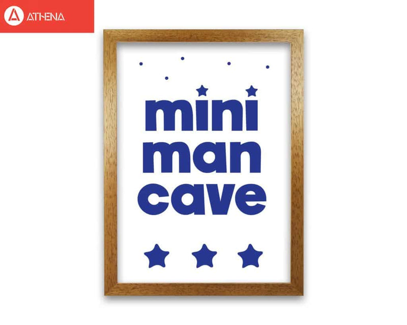 Mini man cave navy modern fine art print, framed childrens nursey wall art poster