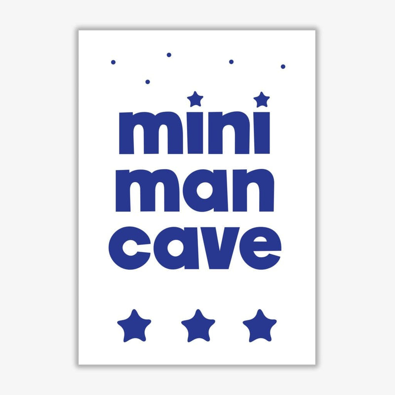 Mini man cave navy modern fine art print, framed childrens nursey wall art poster