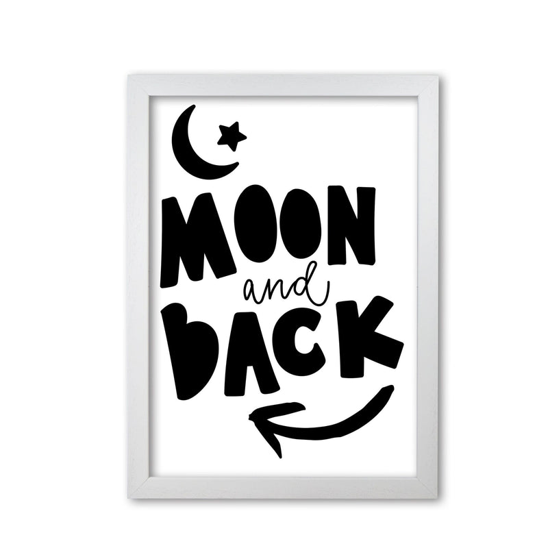 Moon and back black modern fine art print, framed typography wall art