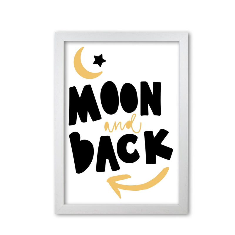 Moon and back mustard and black modern fine art print, framed typography wall art