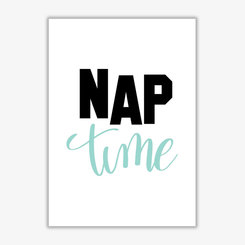Nap time black and mint modern fine art print, framed typography wall art