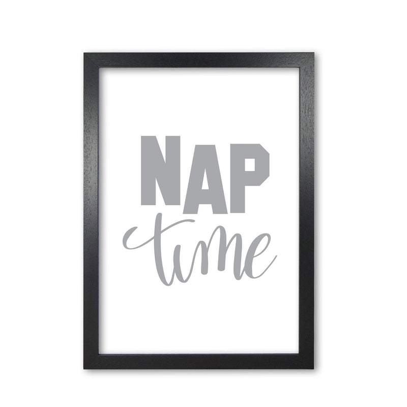 Nap time grey modern fine art print, framed typography wall art