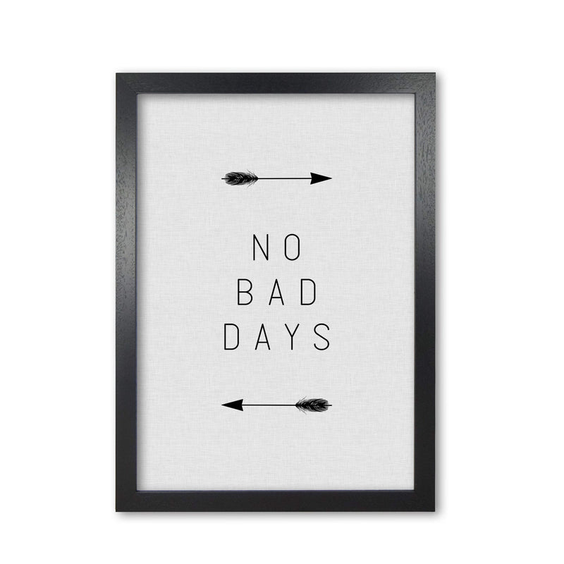 No bad days arrow quote fine art print by orara studio