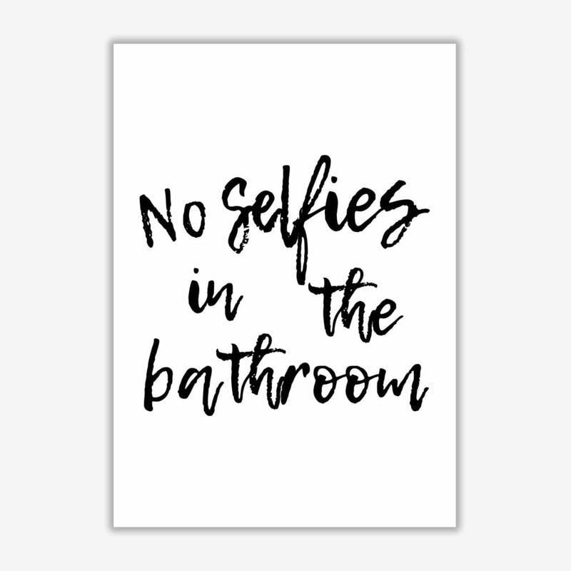 No selfies, bathroom modern fine art print, framed bathroom wall art