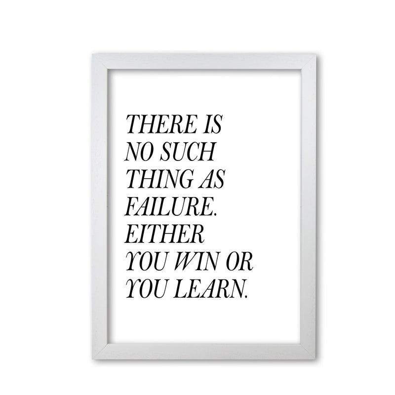 No such thing as failure modern fine art print, framed typography wall art