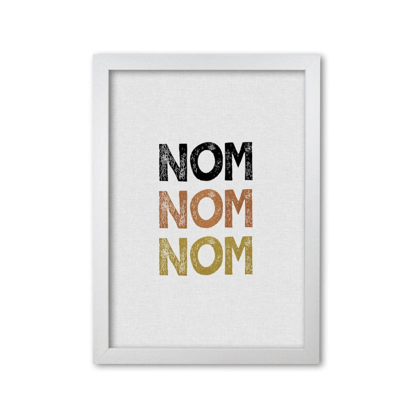 Nom nom nom fine art print by orara studio, framed kitchen wall art