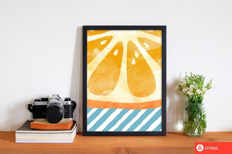 Orange abstract fine art print by orara studio, framed kitchen wall art