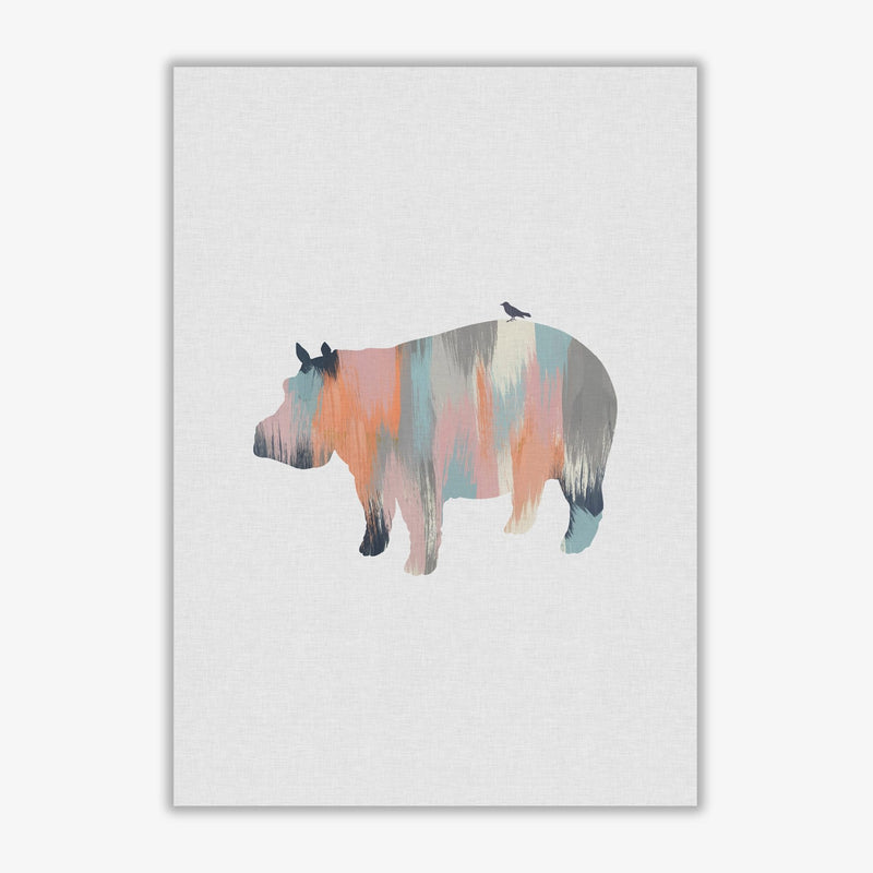 Pastel hippo fine art print by orara studio