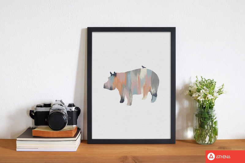 Pastel hippo fine art print by orara studio