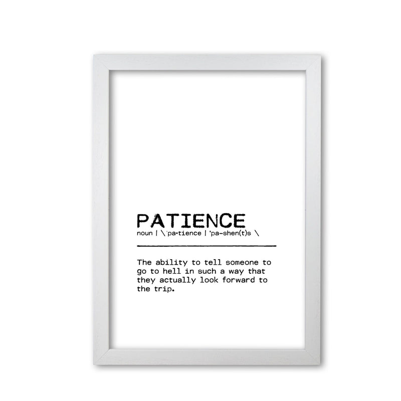 Patience hell definition quote fine art print by orara studio