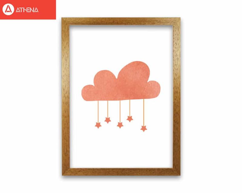 Peach cloud watercolour modern fine art print