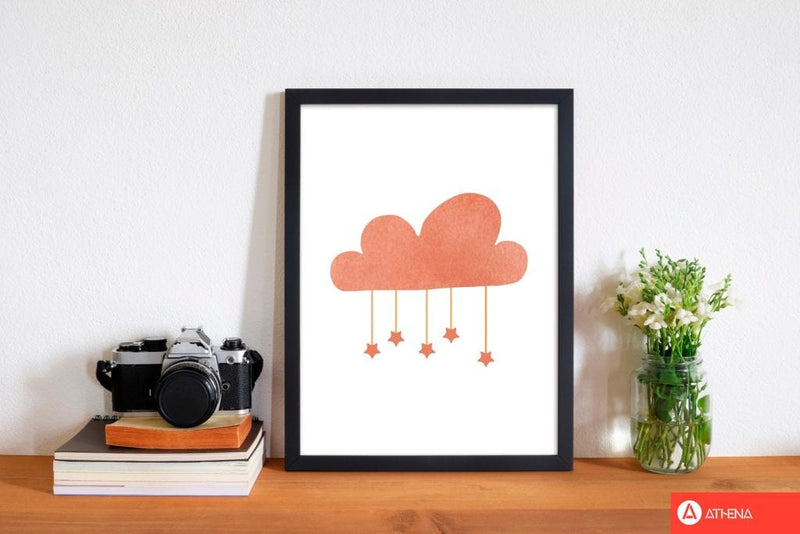 Peach cloud watercolour modern fine art print
