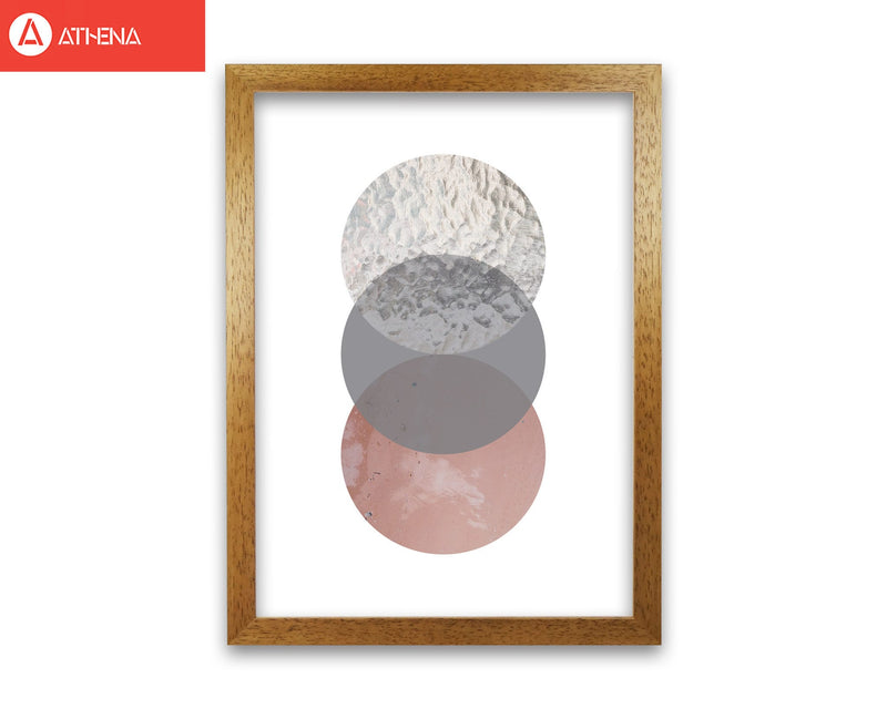 Peach, sand and glass abstract circles modern fine art print
