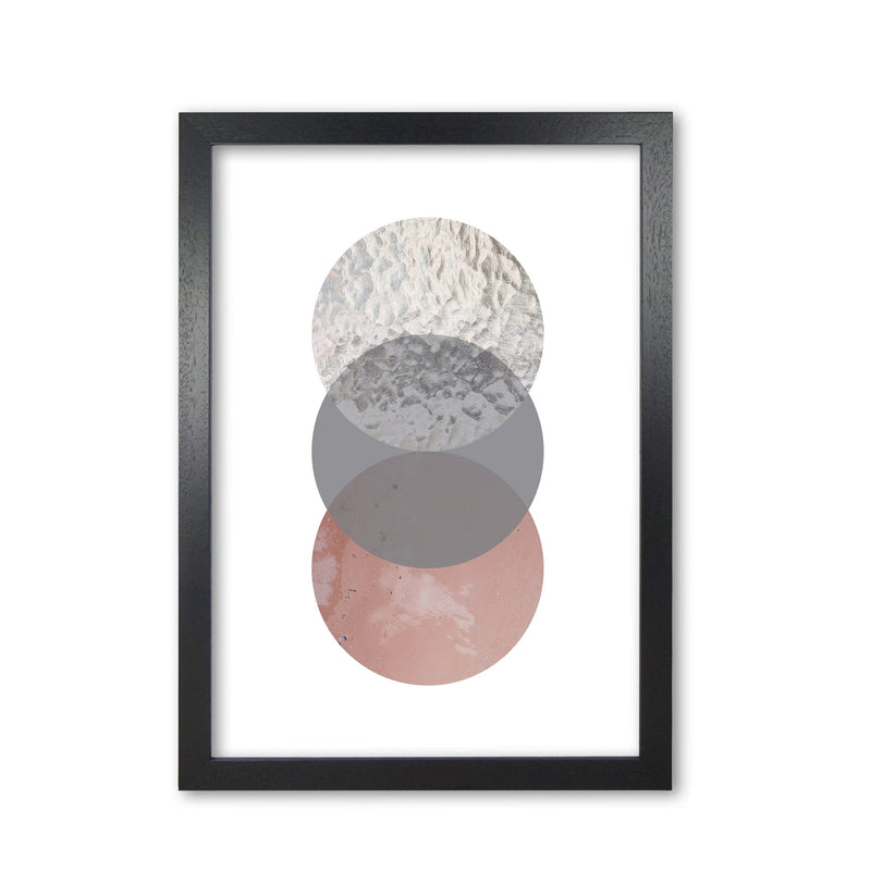 Peach, sand and glass abstract circles modern fine art print