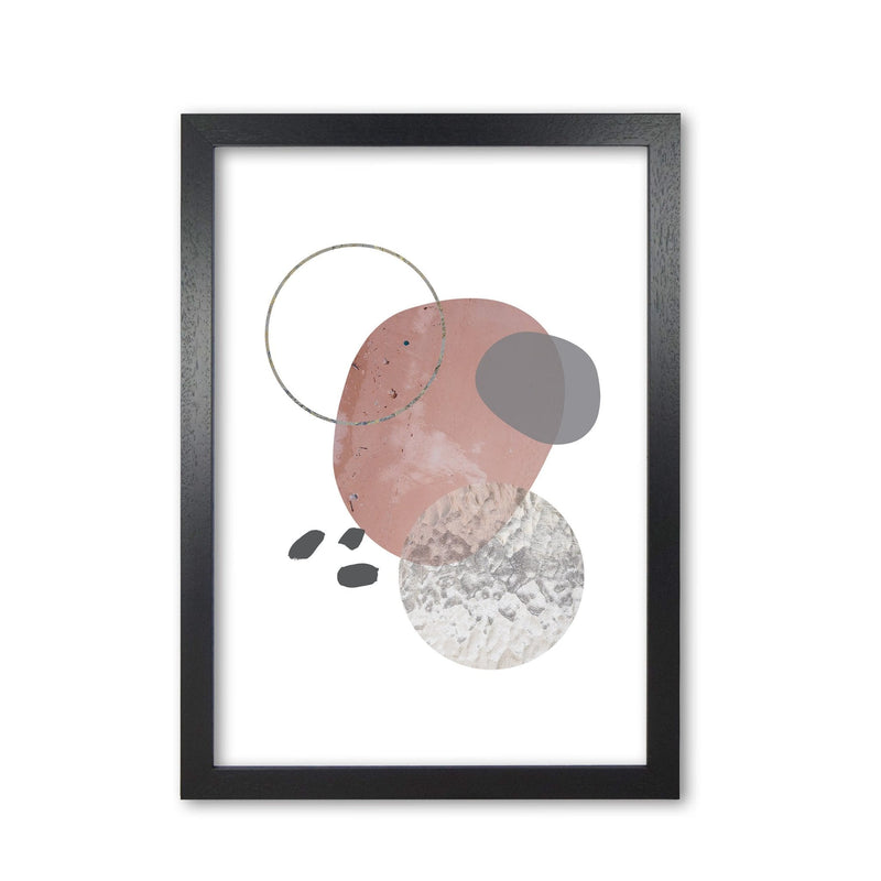 Peach, sand and glass abstract shapes modern fine art print