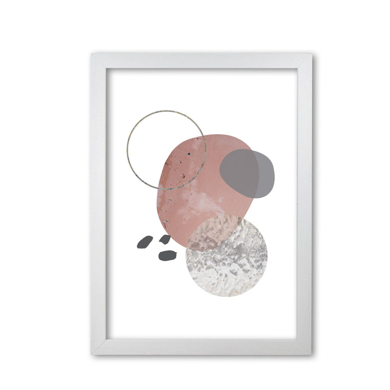 Peach, sand and glass abstract shapes modern fine art print
