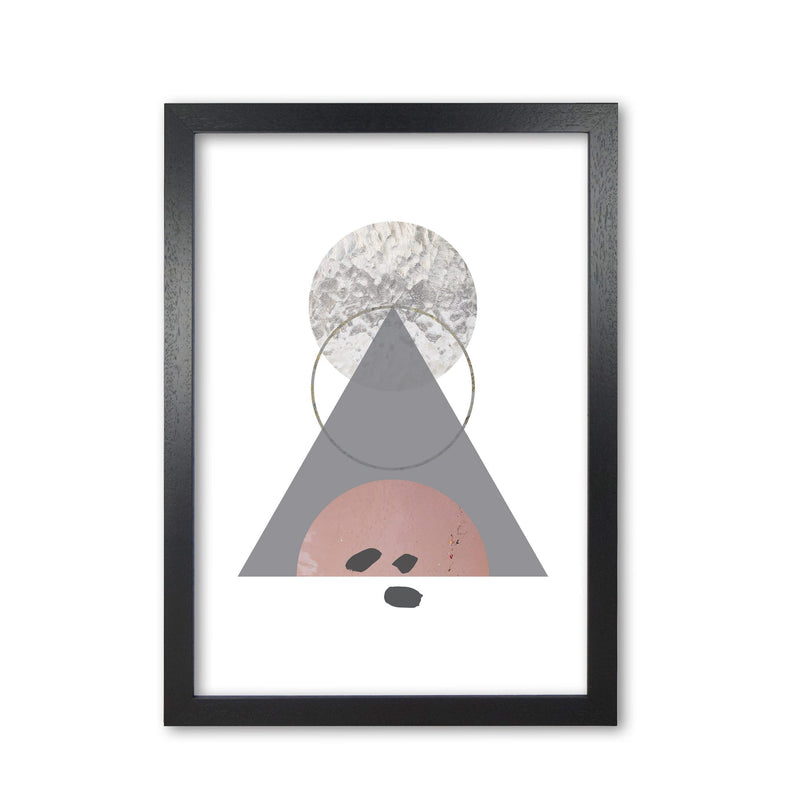 Peach, sand and glass abstract triangle modern fine art print