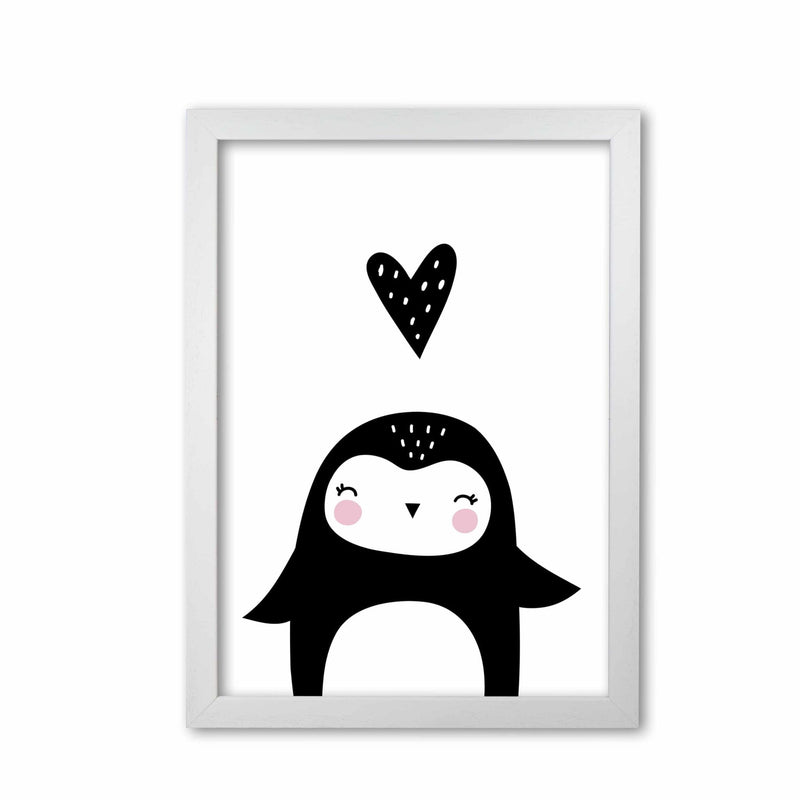 Penguin and heart modern fine art print