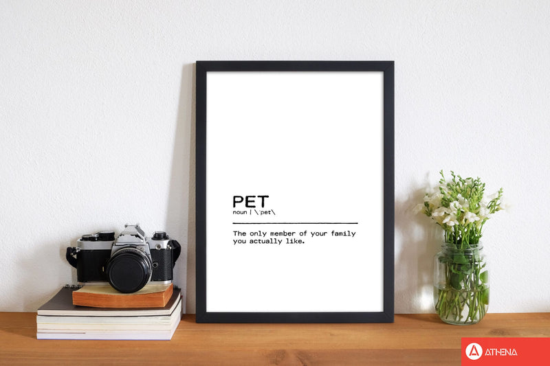 Pet family definition quote fine art print by orara studio