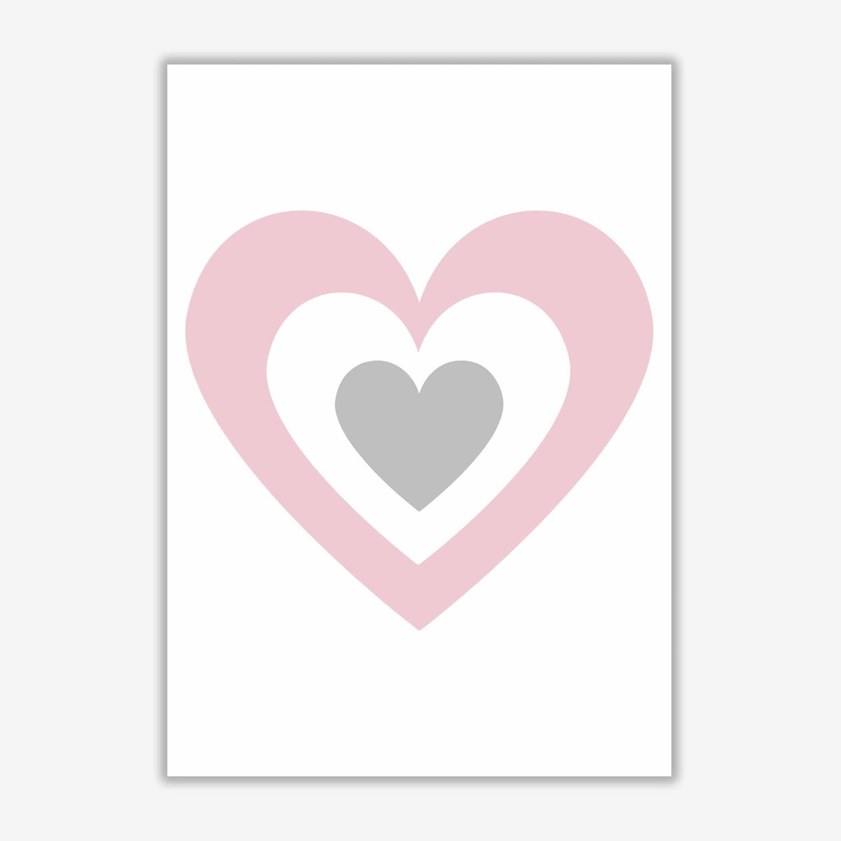 Pink and outlet grey heart Painting