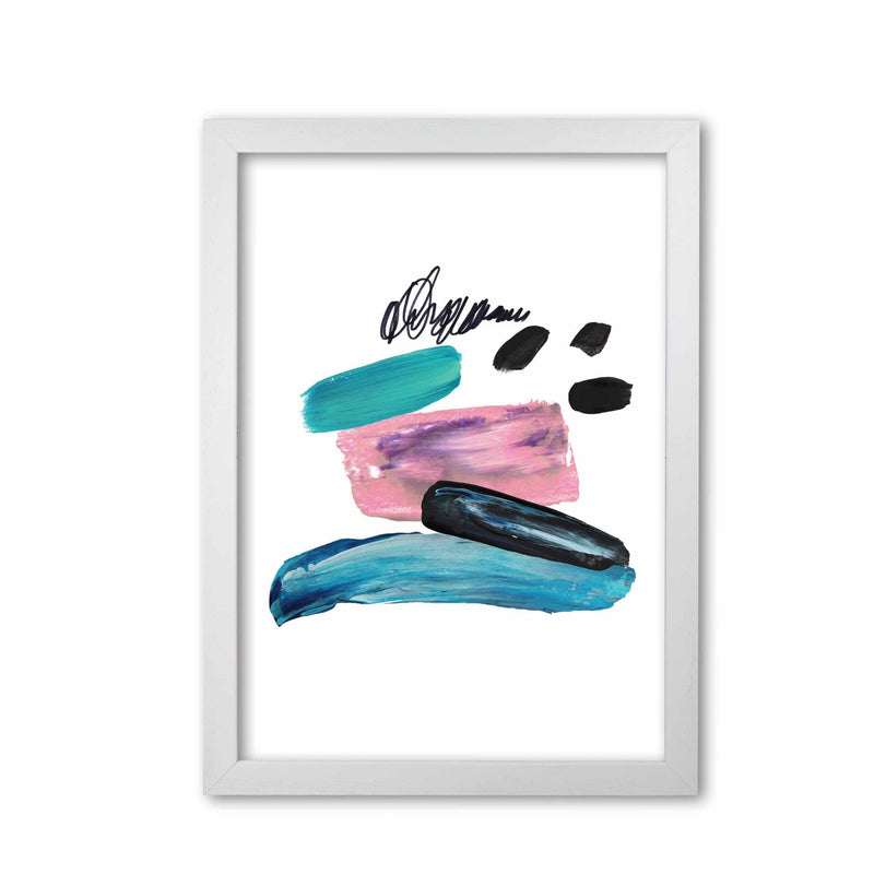 Pink and teal abstract artboard modern fine art print