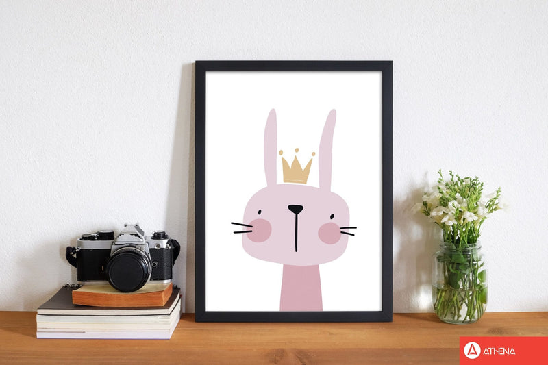 Pink bunny modern fine art print
