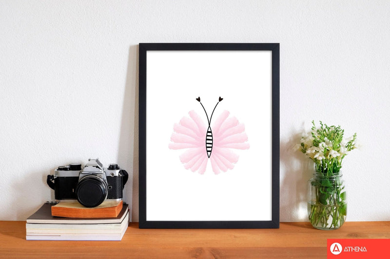 Pink butterfly modern fine art print