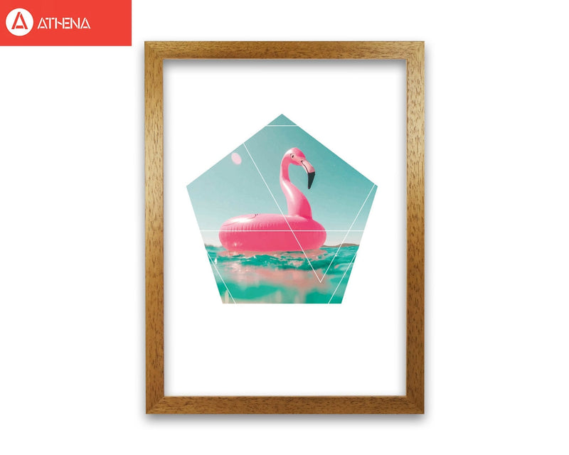 Pink flamingo inflatable modern fine art print