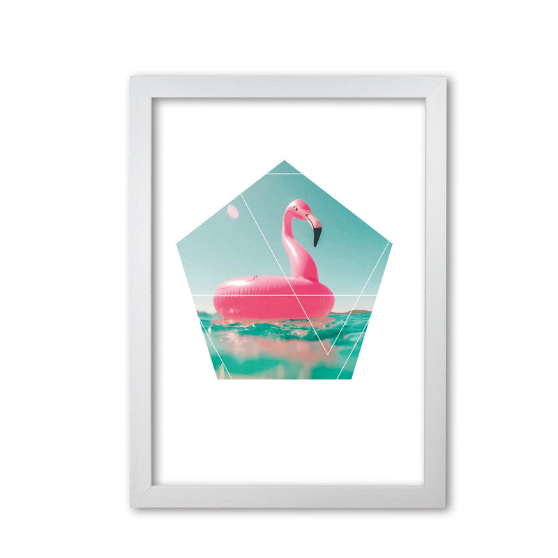 Pink flamingo inflatable modern fine art print