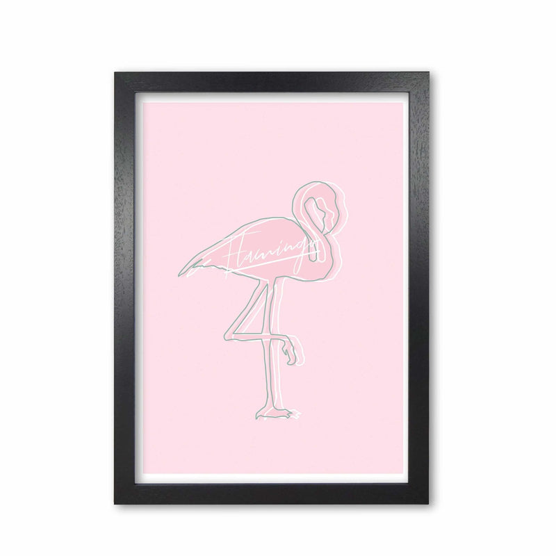 Pink flamingo modern fine art print